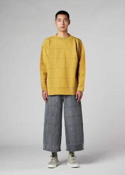 ISSEY MIYAKE Top|Kasuri Knit
