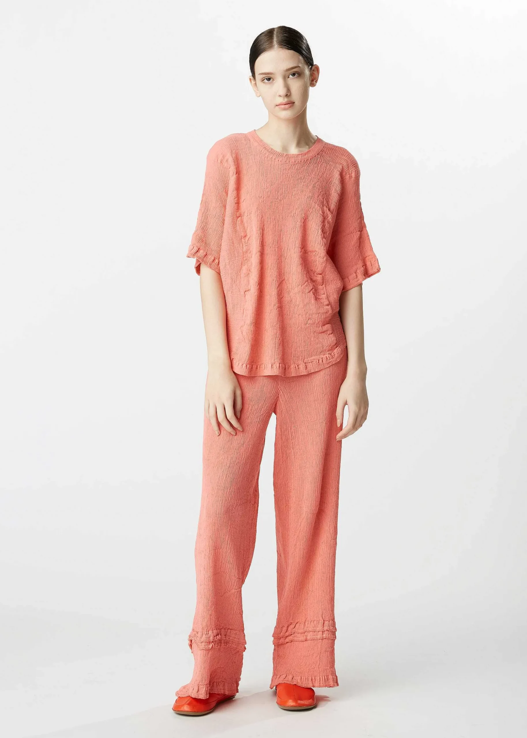 ISSEY MIYAKE Top|Kyo Chijimi Comb Stitch