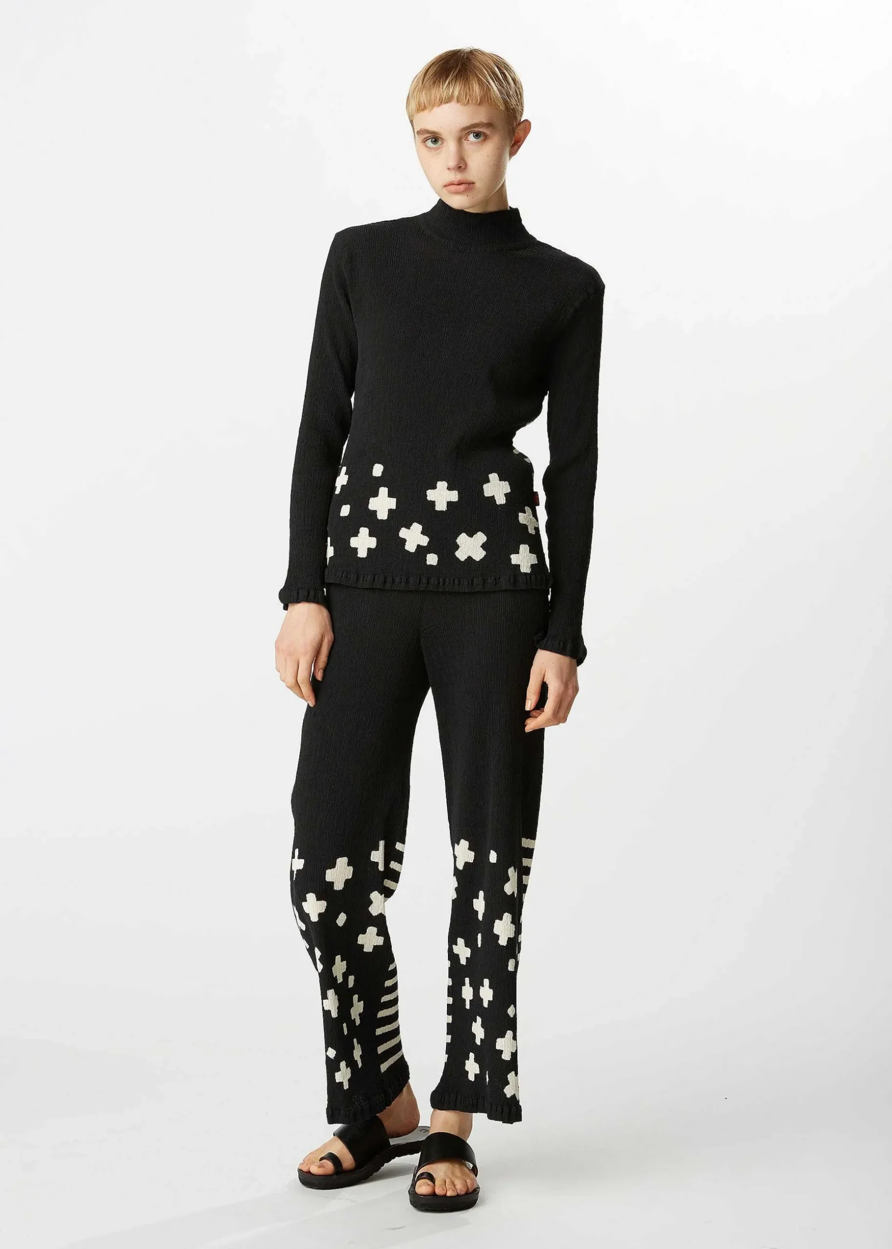 ISSEY MIYAKE Pants|Kyo Chijimi Cross Border