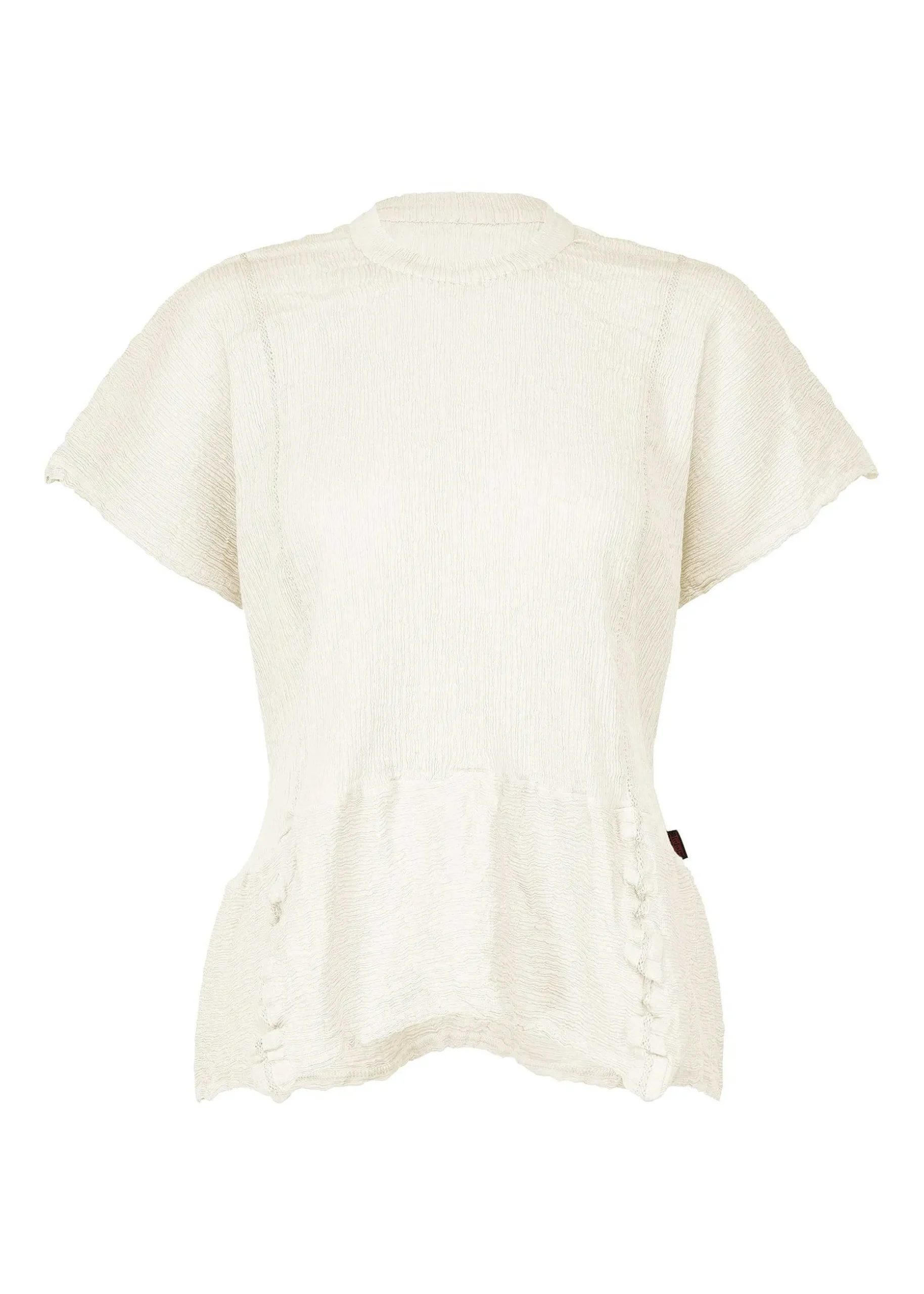 ISSEY MIYAKE Top|Kyo Chijimi Mesh Stripe