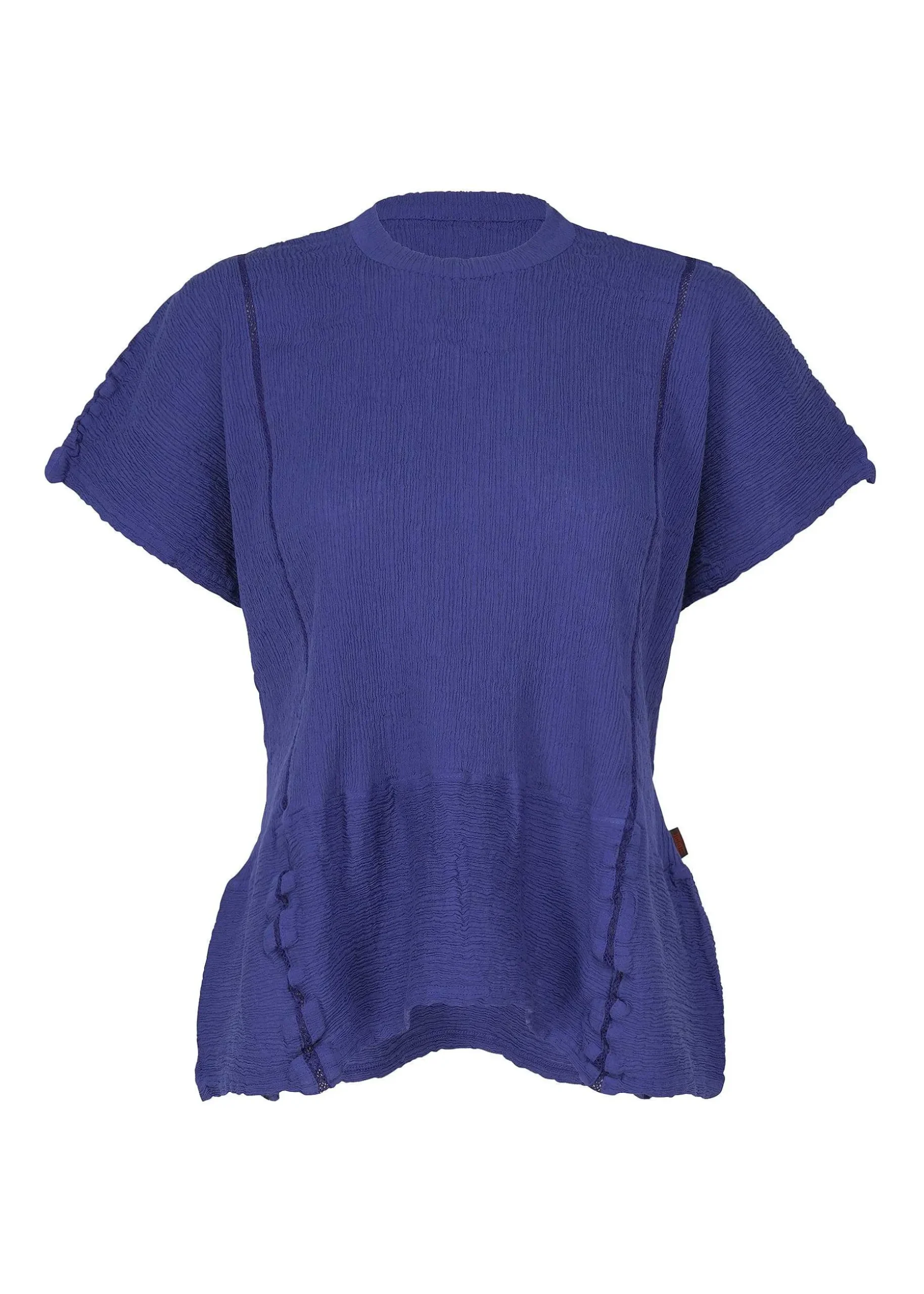 ISSEY MIYAKE Top|Kyo Chijimi Mesh Stripe