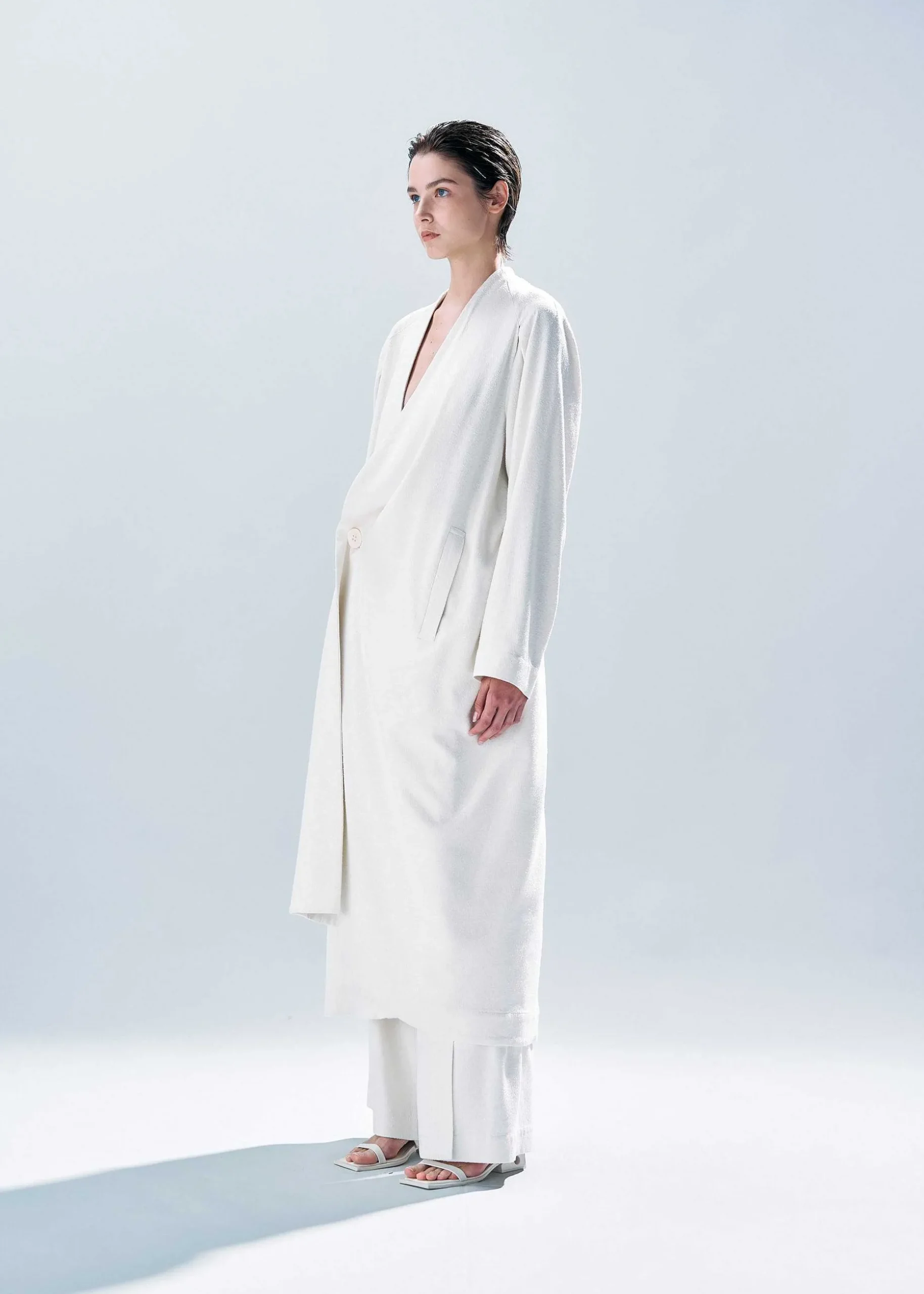 ISSEY MIYAKE Coat|Rustic Silk